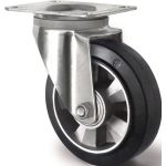 Schwerlastlenkrolle D.125mm Trgf.300kg Lenkrolle Elastikgummi 135mm