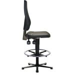 Arbeitsdrehstuhl TECWERK Bodengleiter+Fußring Integralschaum schwarz 580-850mm