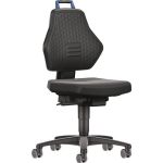 Arbeitsdrehstuhl Rl.Supertec schwarz Grifffarbe blau 450-600mm TECWERK