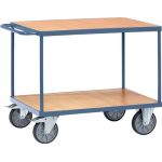 Tischwagen 2 Ladeflächen L1200xB800mm saphirblau Trgf.600kg TECWERK