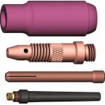 TIG-Zubehör-Set 4-tlg.in Ku.-Box WE 2,4mm ABITIG 17,18,26 A.BINZEL