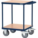 Tischwagen 2 Ladeflächen L600xB600mm saphirblau Trgf.500kg TECWERK