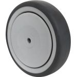 Ersatzrad D.125mm Trgf.100kg Gum.grau Achs-D.8mm Nabenl.36mm TECWERK