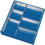 Schubladenunterteilungsmaterial Front-H.120-150mm 1 Trenn- u.4 Steckw.TECWERK