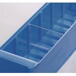 Trennw.f.Regalkasten B.91mm Styrolux transp.10St./Btl.TECWERK