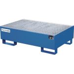 Auffangwanne 215l L1200xB800xH360mm Stahlbl.m.Gitterrost blau TECWERK