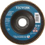 Premium-Fächerscheibe 2in1 D.125mm K.80 fl.INOX/Stahl ZK TECWERK - VPE: 10