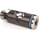 Druckknopf-Sicherheitskupplung DN 7,4,AG AluNBR Gew.G 1/2 Zoll 20,95mm TECWERK