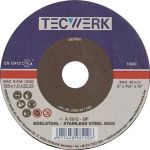 Trennscheibe INOX D115x1,5mm ger.INOX Bohr.22,23mm TECWERK - VPE: 25