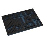 Werkzeugmodul Leereinlage 3/3-Modul 2000 871 255 44-tlg.TECWERK