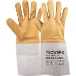 Schweißerhandschuhe Mexico Z Super Gr.10 gelb/grau EN 388/407/12477 10PA TW - VPE: 10