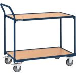 Tischwagen 2 Ladeflächen L1000xB600mm saphirblau Trgf.300kg Bügel senkr.TECWERK