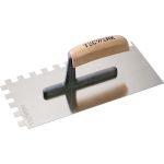 Glättekelle L.280mm B.130mm Zahn 12x12 rostfr.H-Heft VA S.0,7mm TECWERK