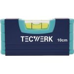 Wasserwaage 10cm Alu.blau ± 1,0 mm/m TECWERK
