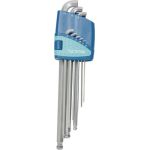 Winkelschraubendrehersatz 9-tlg.Ku.-Halter SW 1,5-10mm kurzer Schenkel TECWERK