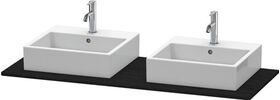 Duravit Konsole XSQUARE m 2 Auschnitten 16x1400x550mm Ei schwarz