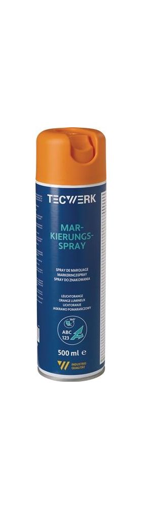 Markierungsspray leuchtorange 500ml Spraydose TECWERK