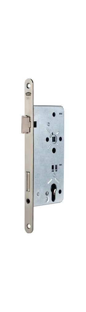 Haustür-Einsteckschloss 24 PZW 22/55/92/10 mm DIN links silber abgerundet BKS