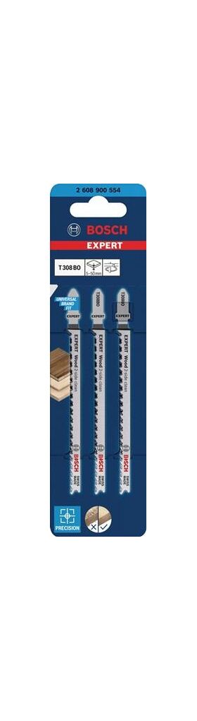 Stichsägeblatt Wood 2-side clean T 308 BO Gesamt-L.117mm Zahnt.2,2mm 3 St./Karte