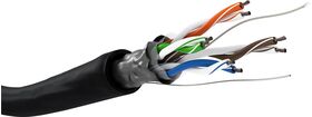 CAT 5e Outdoor Netzwerkkabel, F/UTP, schwarz, 100m- VPE: 1