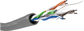 CAT 6 Netzwerkkabel, U/UTP, grau, 305m- VPE: 1