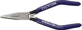 Elektronik-Spitzzange Gesamt-L.130mm ger.geschwärzt PVC tauchisol.TECWERK