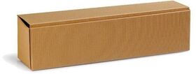 Flaschengeschenkkarton Maße 385x92x96mm natur offene Welle natur TRANSPAK - VPE: 50