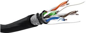 CAT 5e Outdoor Netzwerkkabel, SF/UTP, schwarz, 100m- VPE: 1