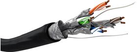 CAT 6A Outdoor Netzwerkkabel, S/FTP (PiMF), schwarz, 100m- VPE: 1