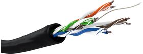 CAT 5e Outdoor Netzwerkkabel, U/UTP, schwarz, 100m- VPE: 1