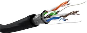 CAT 5e Outdoor Netzwerkkabel, F/UTP, schwarz, 100m- VPE: 1