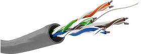 CAT 5e Netzwerkkabel, U/UTP, grau, 100m- VPE: 1