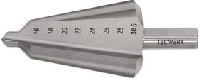 Blechschälbohrer Bohrber.16-30,5mm HSS-Co Gesamt-L.76mm Z.2 TECWERK