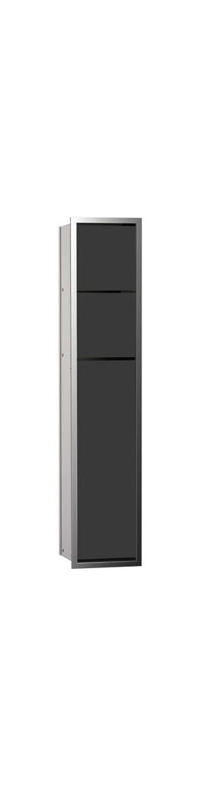 Emco WC-Modul ASIS 150 Unterputz, 809x168mm chrom/schwarz EMCO