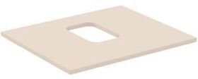 IDS Waschtischplatte i.life B mitt Auss f Sch. 602x507x18mm Sandb. ma IDEAL STANDARD