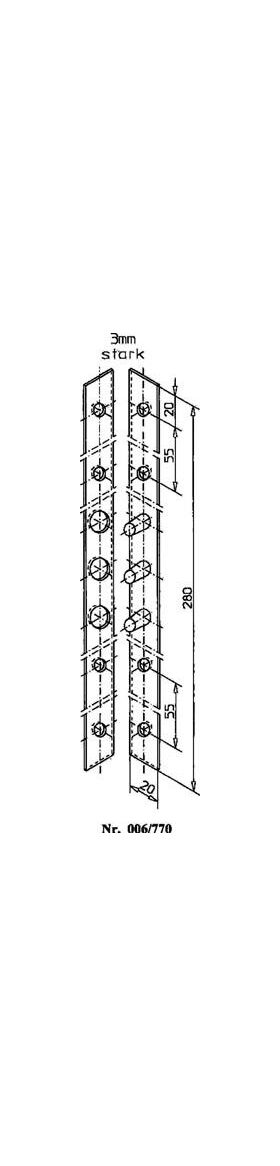 Flachbändersicherung L.280mm B.20mm S.3mm STA verz.006/770/V SCHNEGEL
