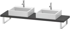 Duravit Konsole L-CUBE 45mm St. 2 Ausschnitte 480 graphit matt