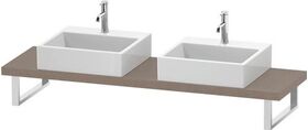 Duravit Konsole L-CUBE 45mm Stärke, 2 Ausschnitte, 480 leinen