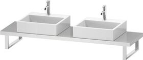 Duravit Konsole L-CUBE 45mm St. 2 Ausschn. 480 fla gr hochglanz