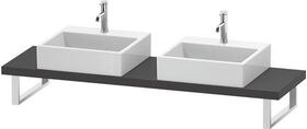 Duravit Konsole DURASTYLE 45mm St. 2 Ausschnitte 480 graphit matt
