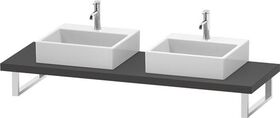 Duravit Konsole DURASTYLE 45mm St. 2 Ausschnitte 550 graphit matt