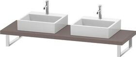 Duravit Konsole L-CUBE 45mm St. 2 Ausschnitte 550 basalt matt