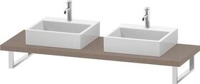 Duravit Konsole L-CUBE 45mm Stärke, 2 Ausschnitte, 550 leinen
