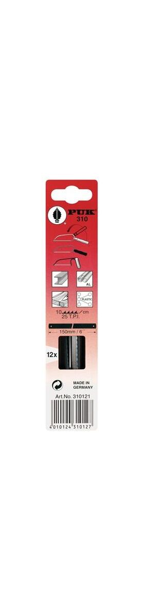 Metallsägeblatt 310 L.150mm ZpZ 25 1-s.12 St./Karte PUK