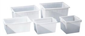Kunststoffbehälter eck.60l PE natur L480xB480xH370mm konische Form GRAF