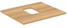 IDS Waschtischplatte i.life B mitt Auss f Sch. 602x507x18mm Ei Natur IDEAL STANDARD