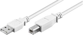 USB 2.0 Hi-Speed-Kabel, weiß, 1m- VPE: 1
