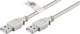 USB 2.0 Hi-Speed-Kabel mit USB-Zertifikat, Grau, 5m- VPE: 1