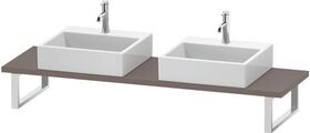 Duravit Konsole L-CUBE 30 Stärke 2 Ausschnitte 480 basalt matt