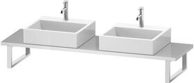 Duravit Konsole L-CUBE 30 St. 2 Ausschn. 480 graphit supermatt